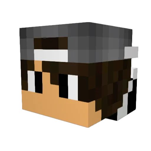BootyShooter Minecraft avatar head, 3D render