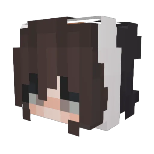 BootySickle Minecraft avatar head, 3D render
