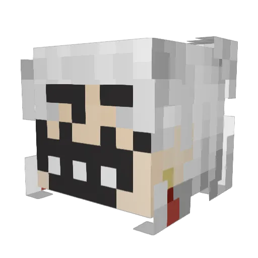 Bootybuster158 Minecraft avatar head, 3D render