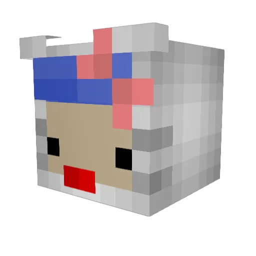 Bootyler Minecraft avatar head, 3D render