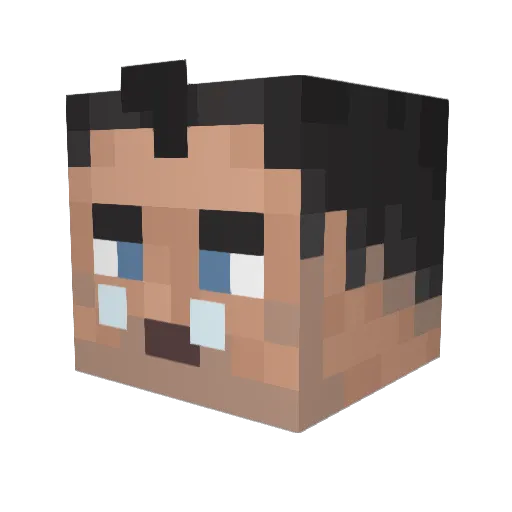 Bootypopper155 Minecraft avatar head, 3D render