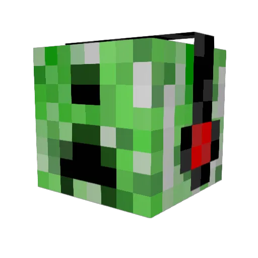 Bootystark Minecraft avatar head, 3D render