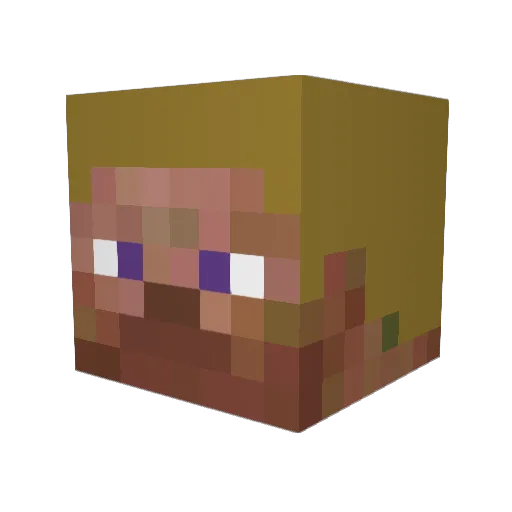 BoouM Minecraft avatar head, 3D render