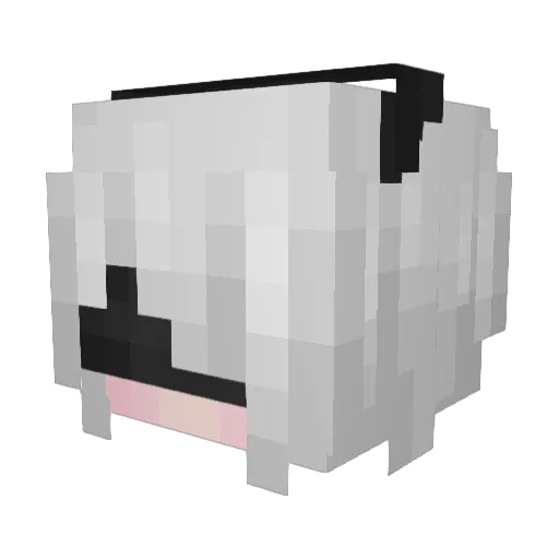 Boovit Minecraft avatar head, 3D render