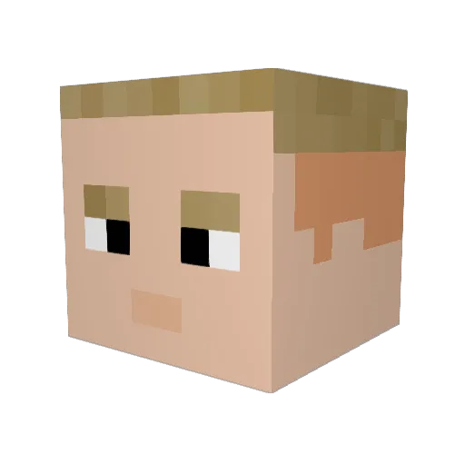 Booza978 Minecraft avatar head, 3D render