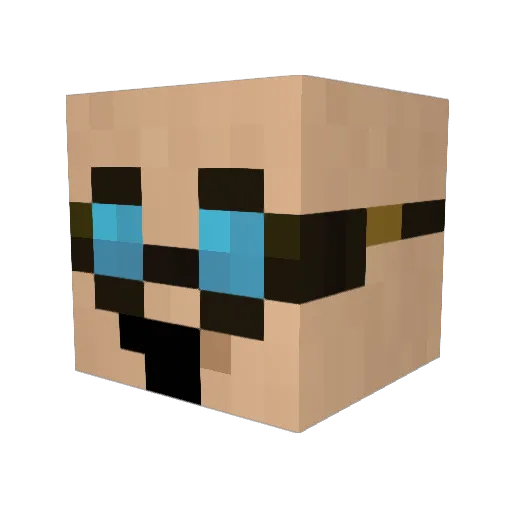 Booze15 Minecraft avatar head, 3D render