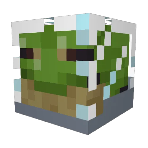 Bope64 Minecraft avatar head, 3D render