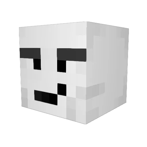Bopete Minecraft avatar head, 3D render