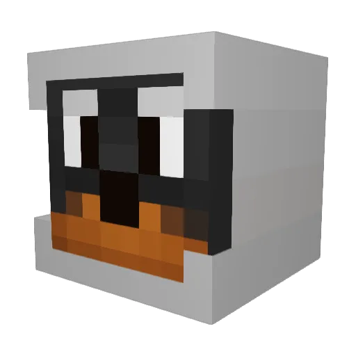 Bopk Minecraft avatar head, 3D render