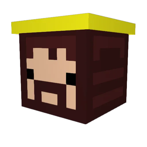 Bopogamel Minecraft avatar head, 3D render