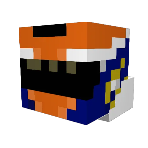 Boppeur Minecraft avatar head, 3D render