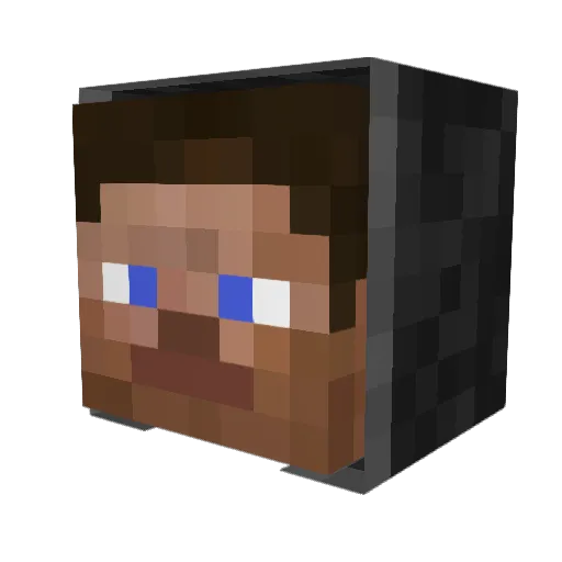 Bopplz Minecraft avatar head, 3D render