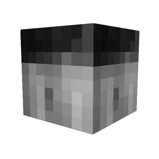 Bor0w Minecraft avatar head, 3D render