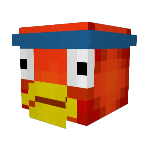 Bor1sMc Minecraft avatar head, 3D render