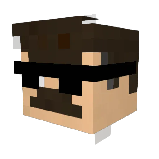 BorNov Minecraft avatar head, 3D render