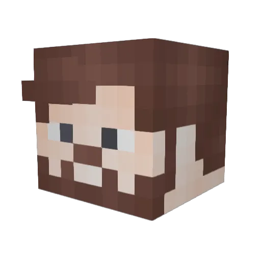 Bora_E2 Minecraft avatar head, 3D render