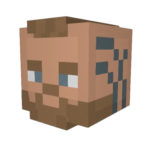 Boran325 Minecraft avatar head, 3D render