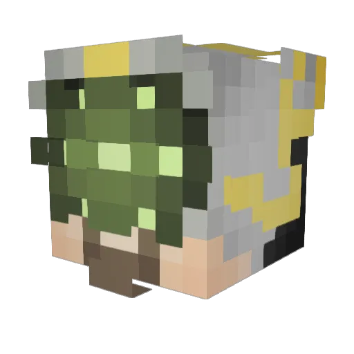 Boran_KL Minecraft avatar head, 3D render