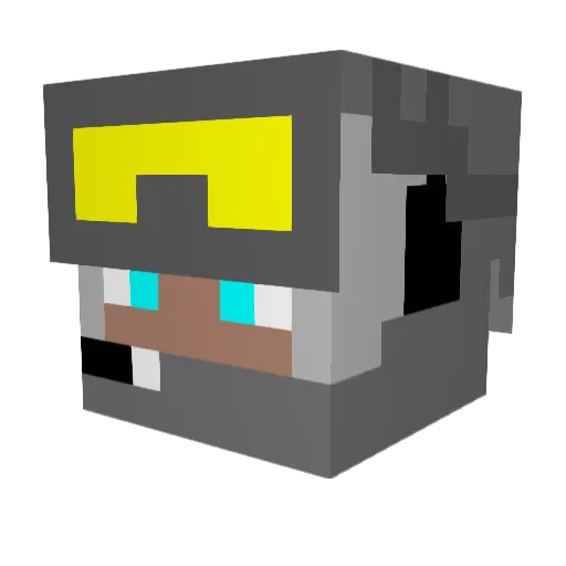 Borbet Minecraft avatar head, 3D render