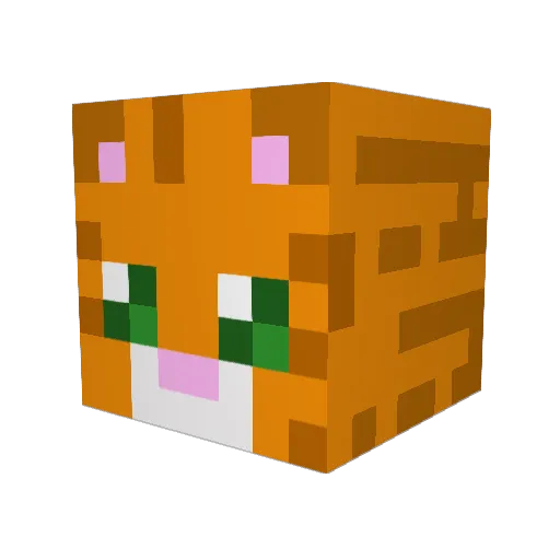 Borborboris Minecraft avatar head, 3D render