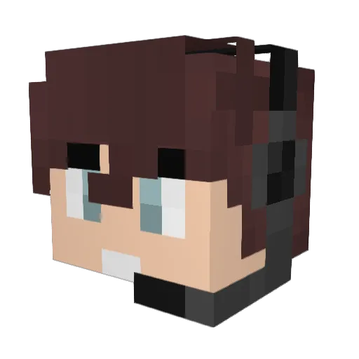 Borcios Minecraft avatar head, 3D render