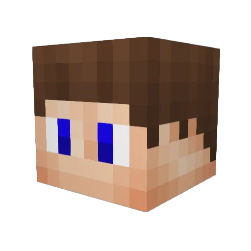 BordX Minecraft avatar head, 3D render