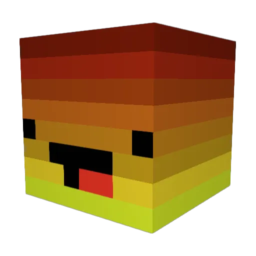 BorderlineIRL Minecraft avatar head, 3D render