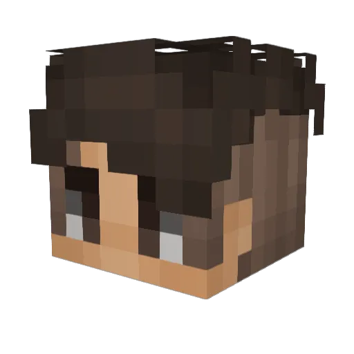 Borderr Minecraft avatar head, 3D render