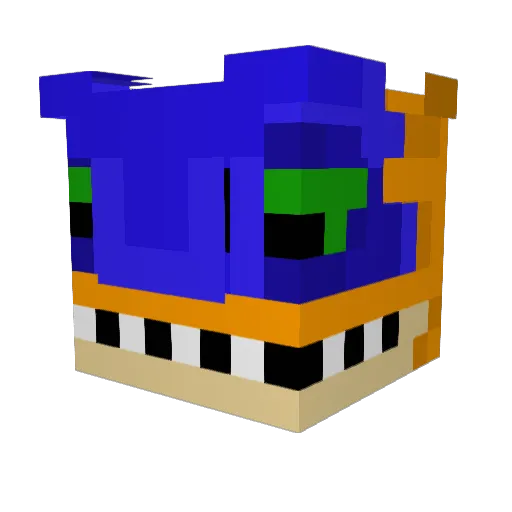 Bordlampe Minecraft avatar head, 3D render