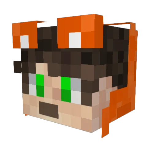 BorealBear Minecraft avatar head, 3D render