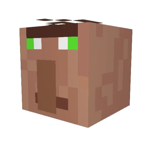 Borealize Minecraft avatar head, 3D render