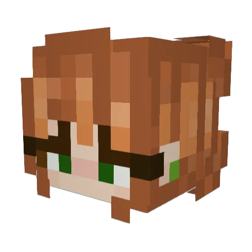 BorecBetka Minecraft avatar head, 3D render