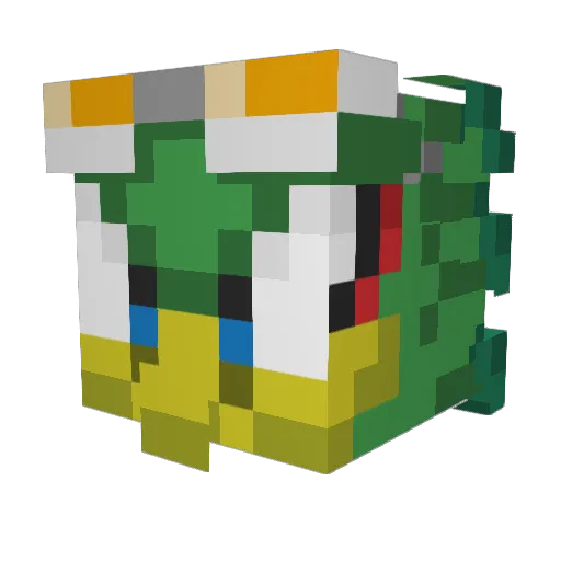 BoredPersonified Minecraft avatar head, 3D render