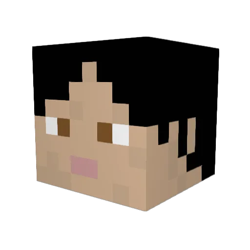BoredomMonsters Minecraft avatar head, 3D render