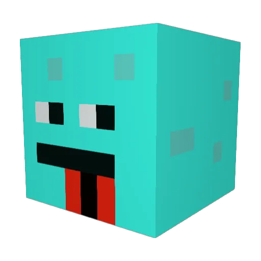 Borek100 Minecraft avatar head, 3D render