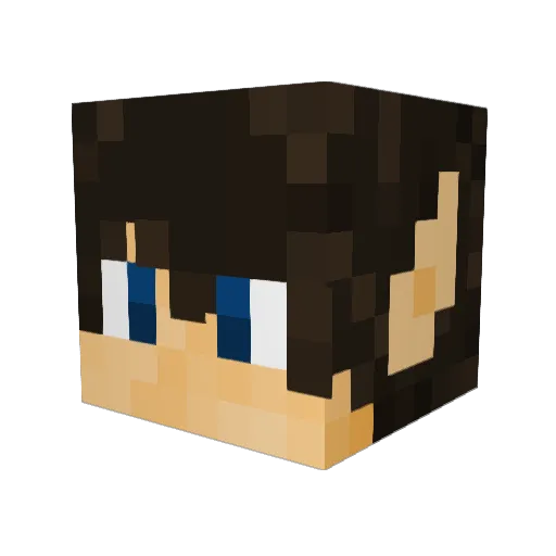 Borexplayer Minecraft avatar head, 3D render