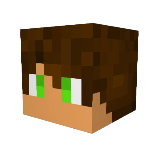 Borgestad Minecraft avatar head, 3D render