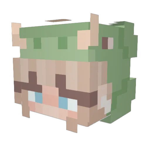 Borghetti11 Minecraft avatar head, 3D render