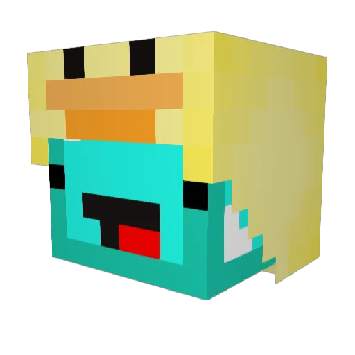Borgus1 Minecraft avatar head, 3D render