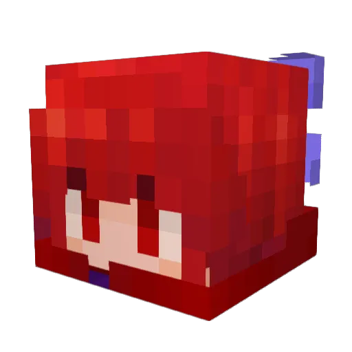 Borillo Minecraft avatar head, 3D render