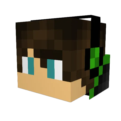 Boring_Banana_ Minecraft avatar head, 3D render
