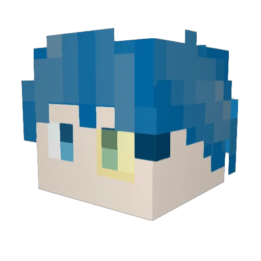 Boring_Summer Minecraft avatar head, 3D render