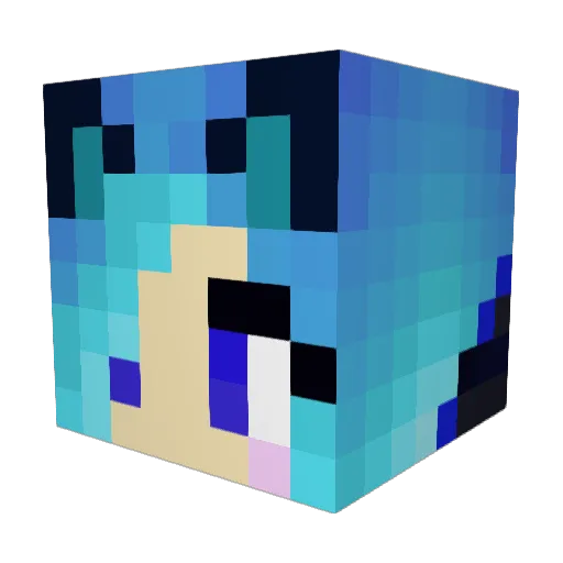 Boris05 Minecraft avatar head, 3D render
