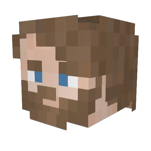 Boris10121 Minecraft avatar head, 3D render