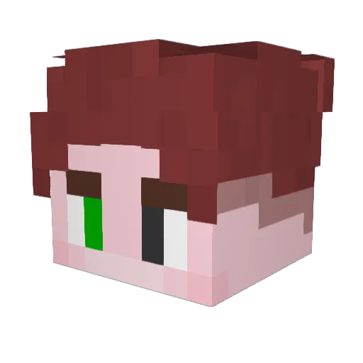 BorisWalter Minecraft avatar head, 3D render