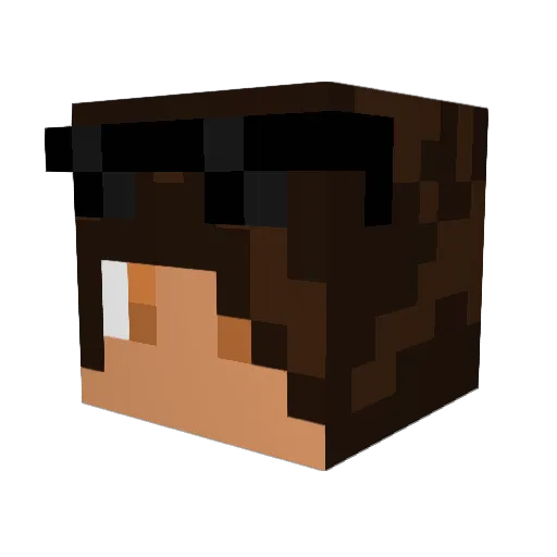 Boriskaa Minecraft avatar head, 3D render