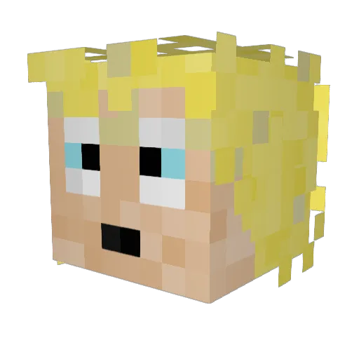 Boriskata88 Minecraft avatar head, 3D render