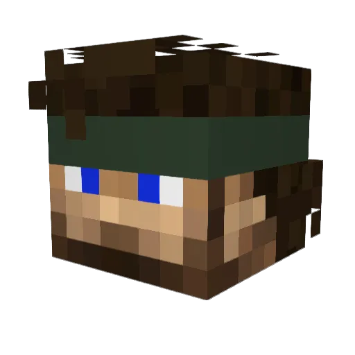Borit2 Minecraft avatar head, 3D render