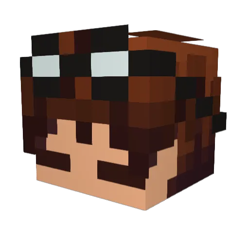 BoritoRito Minecraft avatar head, 3D render