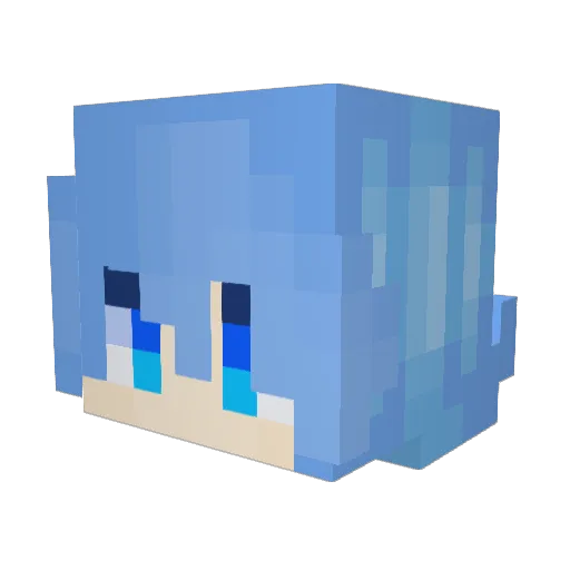 Borixua Minecraft avatar head, 3D render
